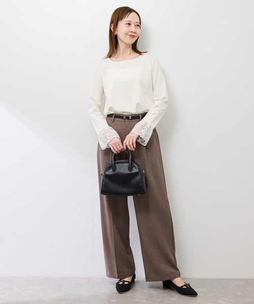 ROPE' PICNIC（ロペピクニック）の「袖レースカットトップス（Tシャツ/カットソー・レディース・ホワイト/ブラック・FREE）」の15枚目の写真