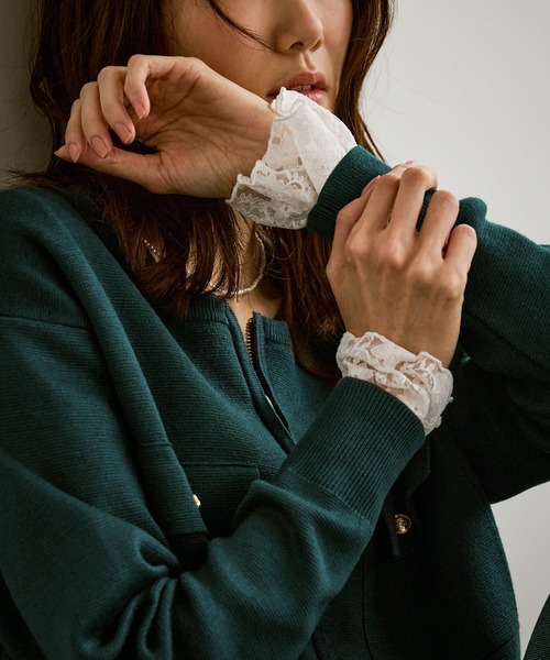 ROPE' PICNIC（ロペピクニック）の「袖レースカットトップス（Tシャツ/カットソー・レディース・ホワイト/ブラック・FREE）」の5枚目の写真