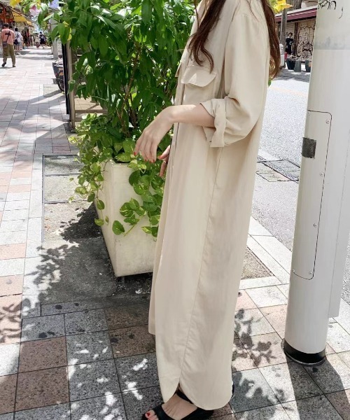 FREE STYLISTS(フリー スタイリスト)の「YUGA_YGMC Long-sleeved shirt dress(ワンピース・レディース・オフホワイト/ネイビー/カーキ・FREE)」の17枚目の写真
