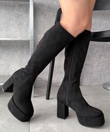 WEGO | WEGO/【25年秋冬新作】ストレッチヒールロングブーツ(ブーツ)