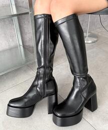 WEGO | WEGO/【25年秋冬新作】ストレッチヒールロングブーツ(ブーツ)