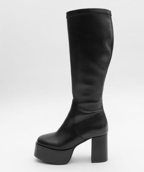 WEGO（ウィゴー）の「WEGO/【25年秋冬新作】ストレッチヒールロングブーツ（ブーツ・レディース・ブラック/ブラック系その他・LARGE/MEDIUM/SMALL/X-LARGE）」の21枚目の写真