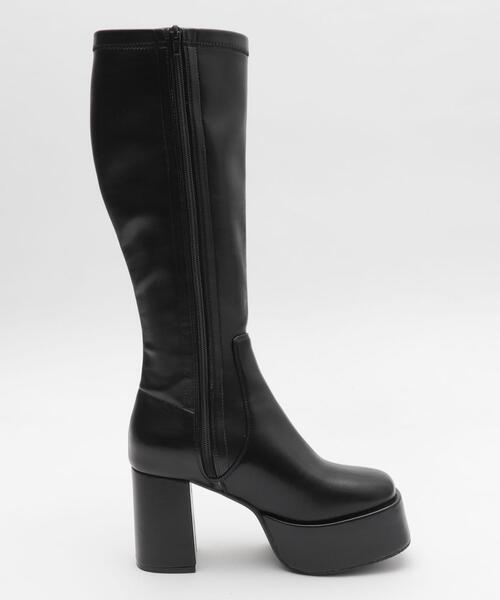 WEGO（ウィゴー）の「WEGO/【25年秋冬新作】ストレッチヒールロングブーツ（ブーツ・レディース・ブラック/ブラック系その他・LARGE/MEDIUM/SMALL/X-LARGE）」の22枚目の写真