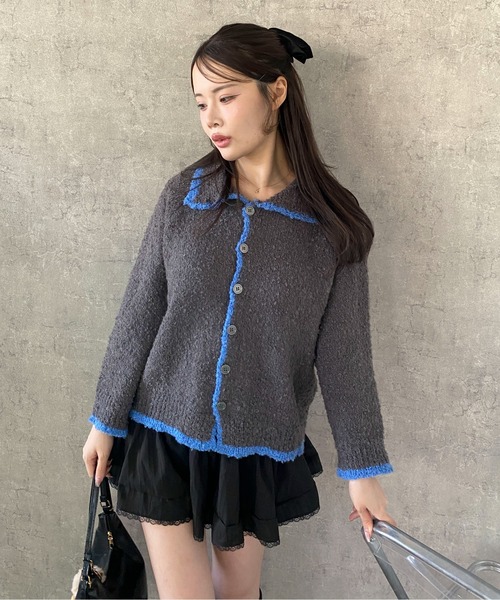 JEAN PAUL GAULTIERリブ編みダークブラウンカーディガン 48 JEAN PAUL