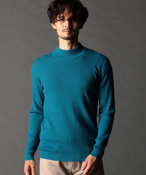 NICOLE CLUB FOR MEN（ニコルクラブフォーメン）の「12G リブハイネックニット（ニット/セーター・メンズ・チャコール/ターコイズブルー/オフホワイト/ブラック・MEDIUM/X-LARGE/LARGE）」の16枚目の写真