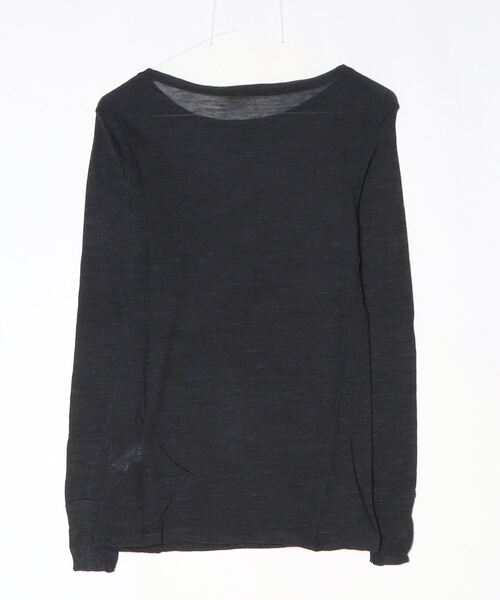 HAU(ハウ)の「クルーネック washable wool(ニット/セーター・レディース・チャコールグレー/アイボリー・MEDIUM)」の12枚目の写真