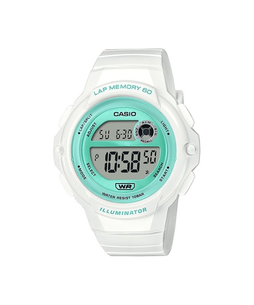 CASIO(カシオ)の「CASIO Collection / LWS-1200H-7A3JF(デジタル腕時計・レディース・ホワイト×グリーン・FREE)」の1枚目の写真