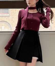 MIYAO ⭐︎2021S/S大きなリボン ラップスカート　ブラック MIYAO ⭐︎2021S/S大きなリボン ラップスカート ブラック スカート