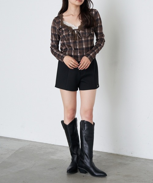 RAY CASSIN（レイカズン）の「ポンチマイクロショーツ（その他パンツ・レディース・グレー/ブラック/ブラウン系その他2・FREE）」の15枚目の写真