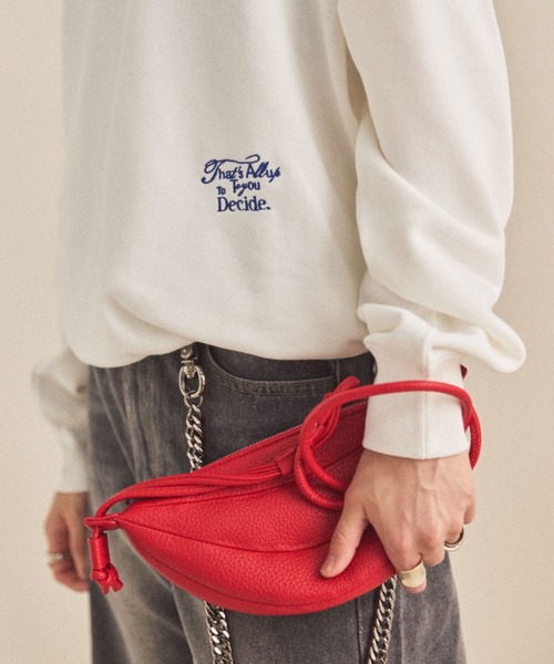 MIRROR STOKE（ミラーストーク）の「【ZOZO限定】BACK LOGO SWEATSHIRT/バックロゴスウェットシャツ（スウェット・レディース・ブラウン/オフホワイト・MEDIUM）」の8枚目の写真