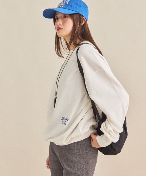 MIRROR STOKE（ミラーストーク）の「【ZOZO限定】BACK LOGO SWEATSHIRT/バックロゴスウェットシャツ（スウェット・レディース・ブラウン/オフホワイト・MEDIUM）」の16枚目の写真