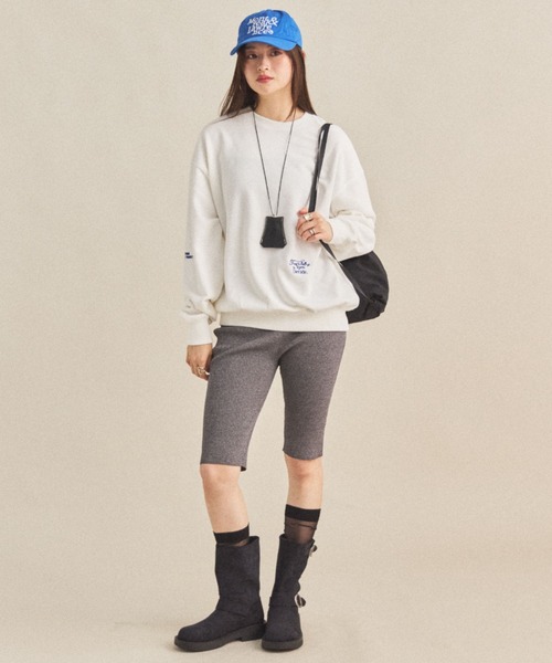 MIRROR STOKE（ミラーストーク）の「【ZOZO限定】BACK LOGO SWEATSHIRT/バックロゴスウェットシャツ（スウェット・レディース・ブラウン/オフホワイト・MEDIUM）」の19枚目の写真