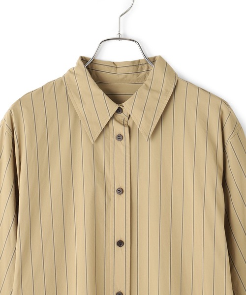 ADAM ET ROPE'（アダムエロペ）の「フレアーシャツワンピース（シャツワンピース・レディース・ベージュ系その他/サックスブルー・FREE）」の15枚目の写真