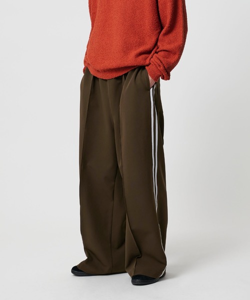 セール】【マルチサイズ】サイドライン イージー ワイド パンツ