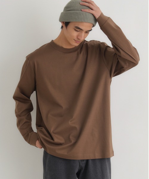 BACK NUMBER(バックナンバー)の「BACK NUMBER(バックナンバー)【メンズ】【店舗で人気】【さらっと心地良い】シルケット加工ロングスリーブTシャツ(遮熱・接触冷感)(Tシャツ/カットソー・メンズ・オリーブ/ブラック/シルバー/グレー/ブラウン/ホワイト・M/L/XL/S)」の7枚目の写真