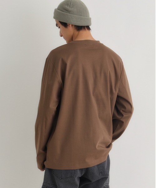 BACK NUMBER(バックナンバー)の「BACK NUMBER(バックナンバー)【メンズ】【店舗で人気】【さらっと心地良い】シルケット加工ロングスリーブTシャツ(遮熱・接触冷感)(Tシャツ/カットソー・メンズ・オリーブ/ブラック/シルバー/グレー/ブラウン/ホワイト・M/L/XL/S)」の8枚目の写真