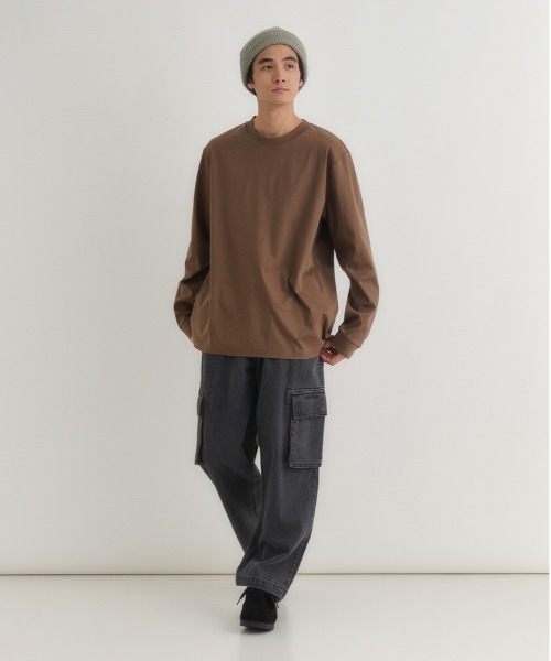 BACK NUMBER(バックナンバー)の「BACK NUMBER(バックナンバー)【メンズ】【店舗で人気】【さらっと心地良い】シルケット加工ロングスリーブTシャツ(遮熱・接触冷感)(Tシャツ/カットソー・メンズ・オリーブ/ブラック/シルバー/グレー/ブラウン/ホワイト・M/L/XL/S)」の9枚目の写真