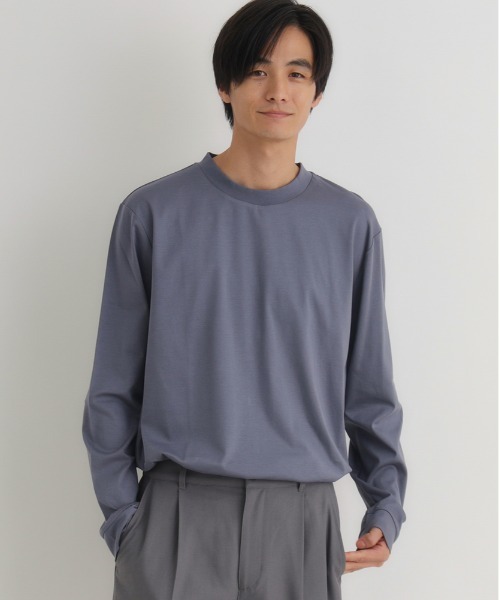 BACK NUMBER(バックナンバー)の「BACK NUMBER(バックナンバー)【メンズ】【店舗で人気】【さらっと心地良い】シルケット加工ロングスリーブTシャツ(遮熱・接触冷感)(Tシャツ/カットソー・メンズ・オリーブ/ブラック/シルバー/グレー/ブラウン/ホワイト・M/L/XL/S)」の10枚目の写真