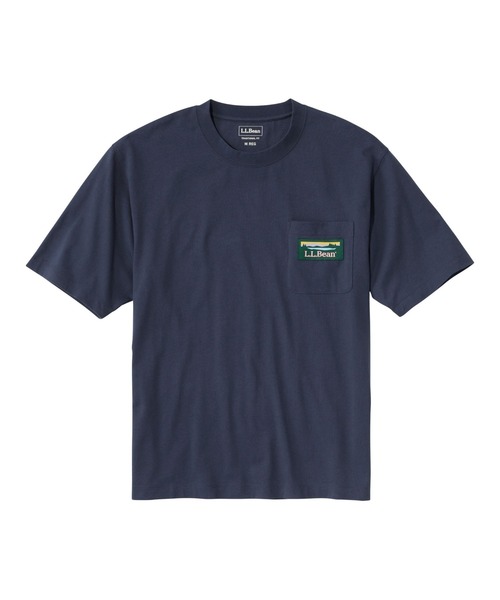 L.L.Bean（エルエルビーン）の「エル・エル・ビーン・カタディン・ロゴ・ティ、半袖 米国フィット・レギュラー（Tシャツ/カットソー・メンズ・アイボリー/ブラウン系/ヘザーグレー/ネイビー・MEDIUM/LARGE/X-LARGE/SMALL）」の4枚目の写真