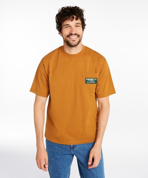 L.L.Bean（エルエルビーン）の「エル・エル・ビーン・カタディン・ロゴ・ティ、半袖 米国フィット・レギュラー（Tシャツ/カットソー・メンズ・アイボリー/ブラウン系/ヘザーグレー/ネイビー・MEDIUM/LARGE/X-LARGE/SMALL）」の9枚目の写真