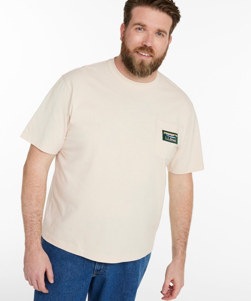 L.L.Bean（エルエルビーン）の「エル・エル・ビーン・カタディン・ロゴ・ティ、半袖 米国フィット・レギュラー（Tシャツ/カットソー・メンズ・アイボリー/ブラウン系/ヘザーグレー/ネイビー・MEDIUM/LARGE/X-LARGE/SMALL）」の7枚目の写真