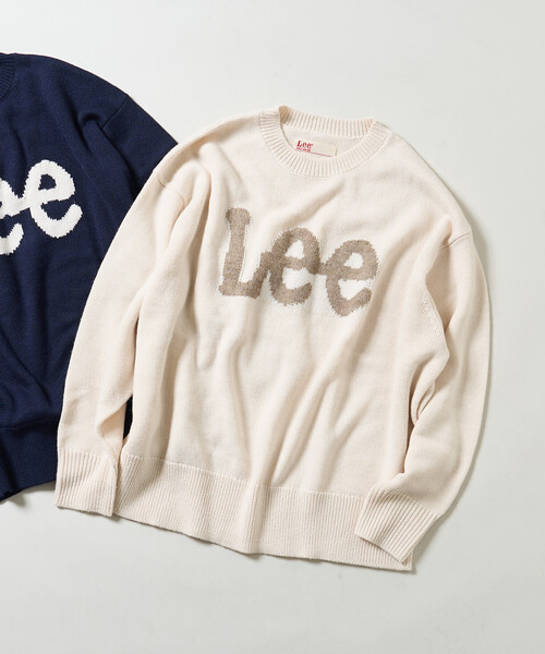 FREAK'S STORE(フリークスストア)の「Lee × FREAK'S STORE/リー 別注 ジャガードロゴニット(ニット/セーター・レディース・ネイビー/オフホワイト・フリ-)」の2枚目の写真