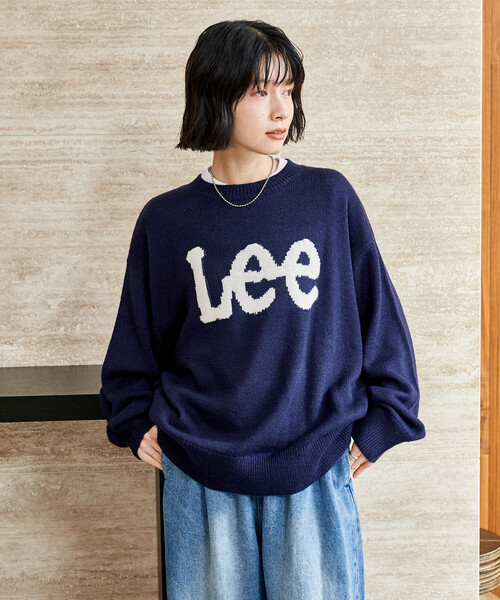FREAK'S STORE(フリークスストア)の「Lee × FREAK'S STORE/リー 別注 ジャガードロゴニット(ニット/セーター・レディース・ネイビー/オフホワイト・フリ-)」の19枚目の写真