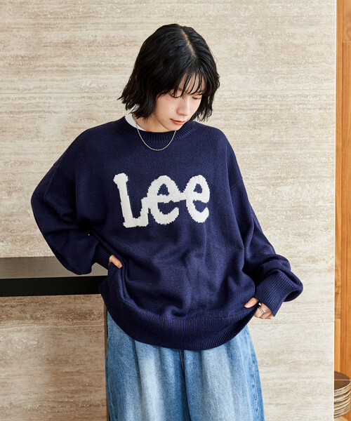 FREAK'S STORE(フリークスストア)の「Lee × FREAK'S STORE/リー 別注 ジャガードロゴニット(ニット/セーター・レディース・ネイビー/オフホワイト・フリ-)」の14枚目の写真