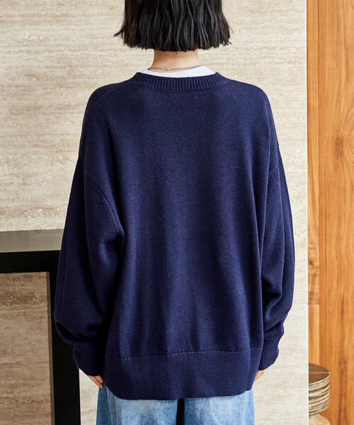 FREAK'S STORE(フリークスストア)の「Lee × FREAK'S STORE/リー 別注 ジャガードロゴニット(ニット/セーター・レディース・ネイビー/オフホワイト・フリ-)」の18枚目の写真