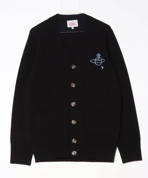 HAND WRITING STITCH ORB V NECK CARDIGAN with MUFFLER（カーディガン