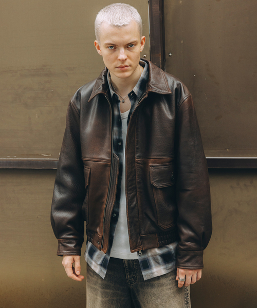 JOURNAL STANDARD(ジャーナルスタンダード)の「ラム ダッド レザー ヴィンテージ(その他アウター・メンズ・ブラック/ブラウン・MEDIUM/LARGE)」の10枚目の写真