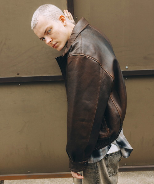 JOURNAL STANDARD(ジャーナルスタンダード)の「ラム ダッド レザー ヴィンテージ(その他アウター・メンズ・ブラック/ブラウン・MEDIUM/LARGE)」の8枚目の写真