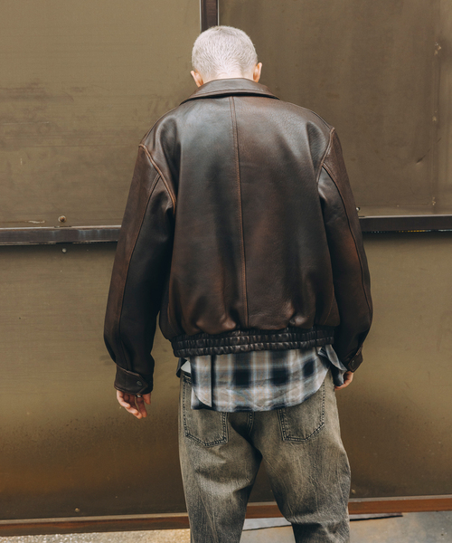 JOURNAL STANDARD(ジャーナルスタンダード)の「ラム ダッド レザー ヴィンテージ(その他アウター・メンズ・ブラック/ブラウン・MEDIUM/LARGE)」の7枚目の写真