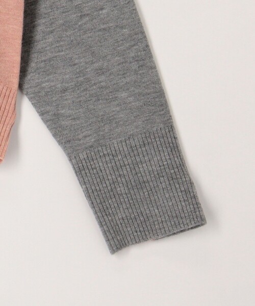 MICO COULIER（ミコクリエ）の「Cash feel 配色プルオーバーニット（ニット/セーター・レディース・チャコールグレー/ライトグレー/ブラウン・38）」の9枚目の写真