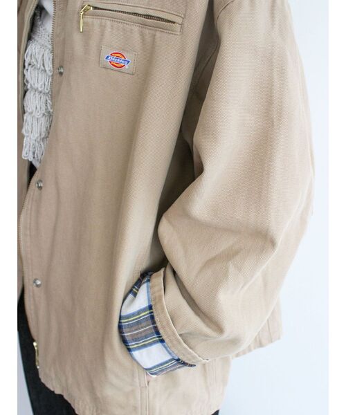 Dickies（ディッキーズ）の「Dickies別注 バイカラーブルゾン（ブルゾン・レディース・チャコールグレー/ベージュ・FREE）」の15枚目の写真
