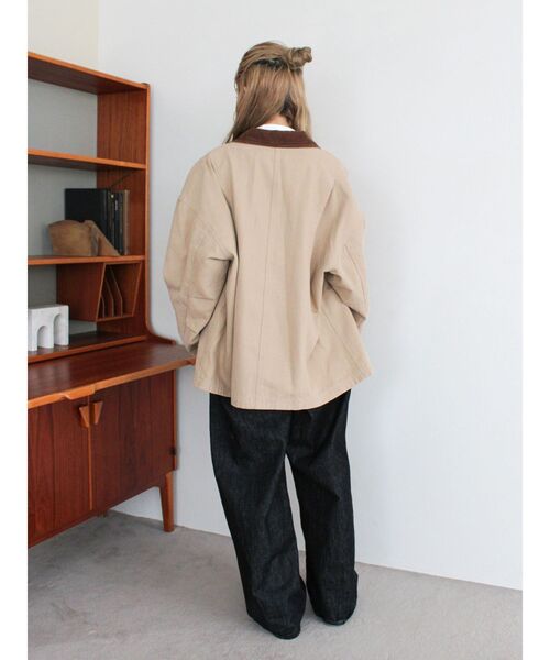 Dickies（ディッキーズ）の「Dickies別注 バイカラーブルゾン（ブルゾン・レディース・チャコールグレー/ベージュ・FREE）」の18枚目の写真