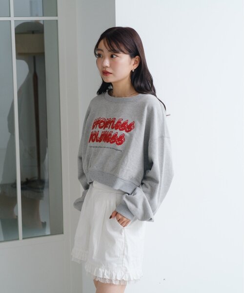 Kastane(カスタネ)の「*バリエーションロゴスウェット(スウェット・レディース・ホワイト/ネイビー/グレー・SMALL/MEDIUM)」の5枚目の写真