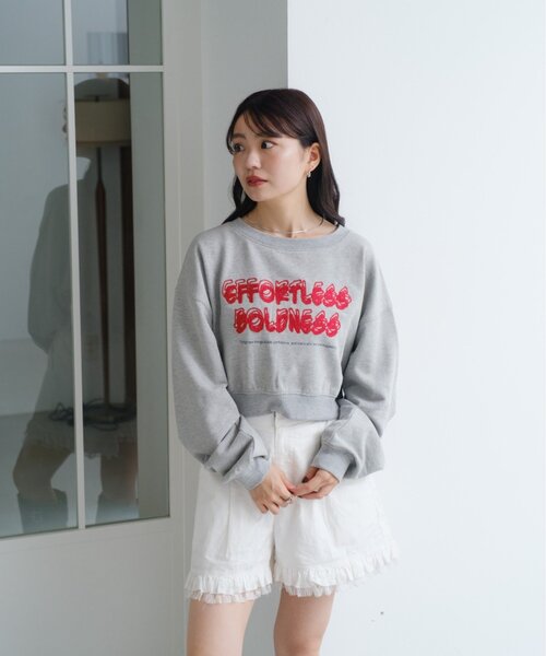 Kastane(カスタネ)の「*バリエーションロゴスウェット(スウェット・レディース・ホワイト/ネイビー/グレー・SMALL/MEDIUM)」の6枚目の写真