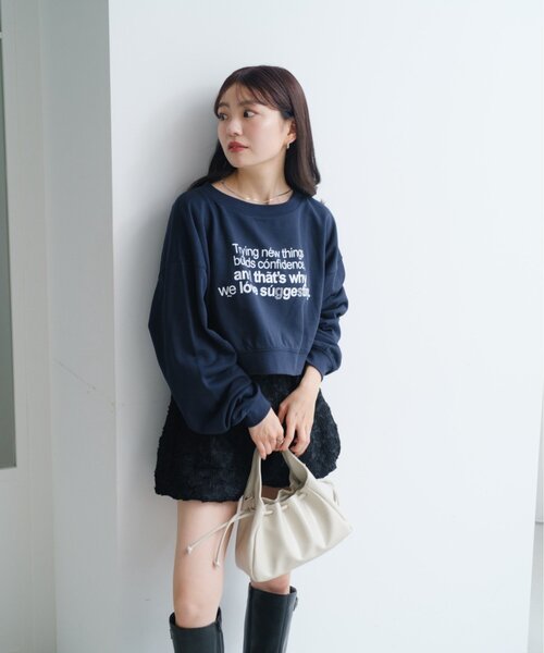 Kastane(カスタネ)の「*バリエーションロゴスウェット(スウェット・レディース・ホワイト/ネイビー/グレー・SMALL/MEDIUM)」の16枚目の写真