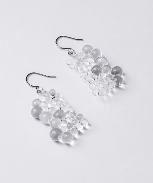 HARIO Lampwork Factory(ハリオランプワークファクトリー)の「【HARIO Lampwork Factory×vue.】ピアス 深雪(ピアス(両耳用)・レディース・クリア・フリー)」の3枚目の写真