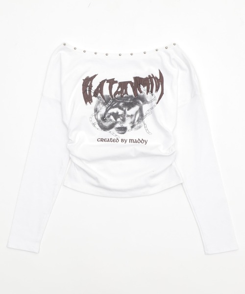 Figments(フィグメンツ)の「ドームスタッズグラフィックトップ(Tシャツ/カットソー・レディース・ホワイト/ブラック・FREE)」の15枚目の写真