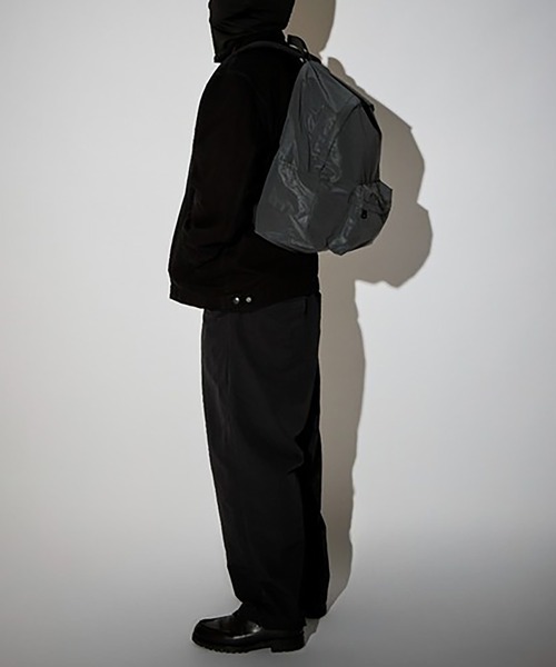 PACKING（パッキング）の「【PACKING】BLACK REFLECTIVE BACKPACK PA-057（バックパック/リュック・メンズ・ブラック・FREE）」の5枚目の写真