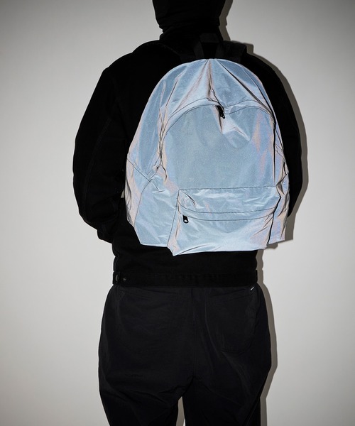 PACKING（パッキング）の「【PACKING】BLACK REFLECTIVE BACKPACK PA-057（バックパック/リュック・メンズ・ブラック・FREE）」の6枚目の写真