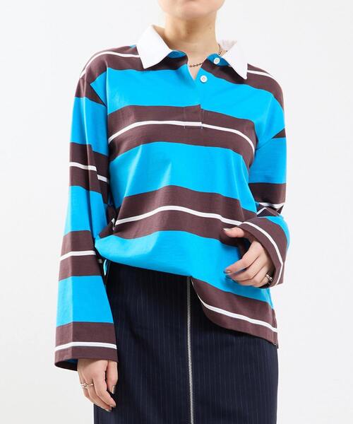 SOFFITTO（ソフィット）の「度詰め天竺ラガーシャツ（Tシャツ/カットソー・レディース・ブラウン/トップグレー/その他・FREE）」の3枚目の写真