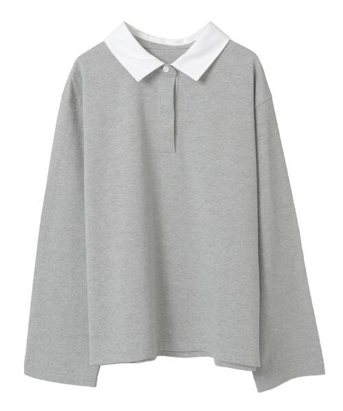 SOFFITTO（ソフィット）の「度詰め天竺ラガーシャツ（Tシャツ/カットソー・レディース・ブラウン/トップグレー/その他・FREE）」の2枚目の写真