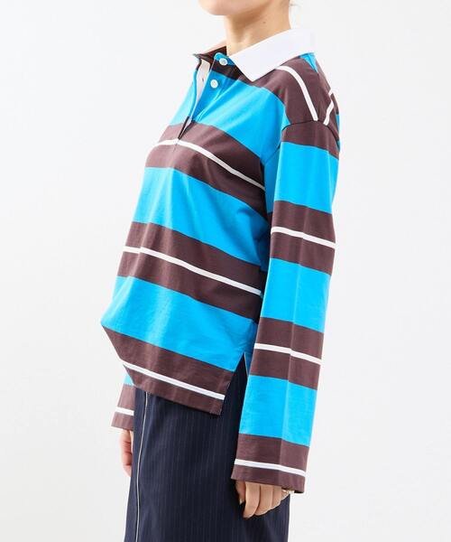 SOFFITTO（ソフィット）の「度詰め天竺ラガーシャツ（Tシャツ/カットソー・レディース・ブラウン/トップグレー/その他・FREE）」の4枚目の写真