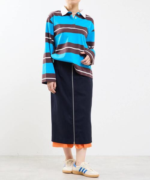 SOFFITTO（ソフィット）の「度詰め天竺ラガーシャツ（Tシャツ/カットソー・レディース・ブラウン/トップグレー/その他・FREE）」の6枚目の写真