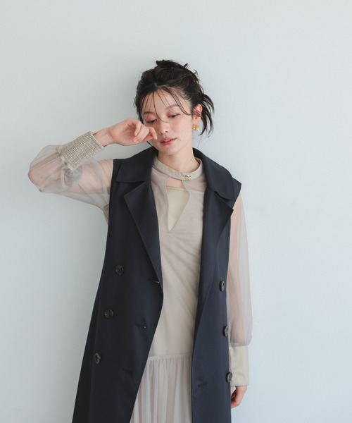 Dorry Doll(ドリードール)の「メニーウェイトレンチコート(トレンチコート・レディース・ダークネイビー/ベージュ・MEDIUM)」の17枚目の写真