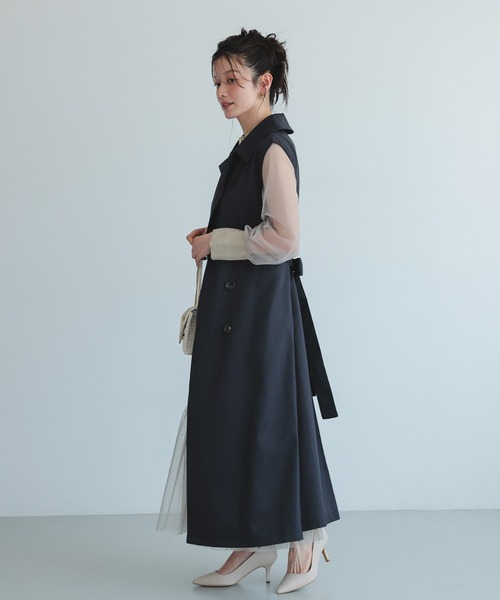 Dorry Doll(ドリードール)の「メニーウェイトレンチコート(トレンチコート・レディース・ダークネイビー/ベージュ・MEDIUM)」の18枚目の写真