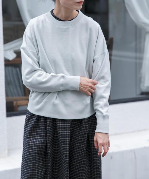FORK&SPOON(フォークアンドスプーン)の「FORK&SPOON コットンカシミヤクルーネックスウェット(Tシャツ/カットソー・レディース・グレー系その他/ブルー・1)」の19枚目の写真